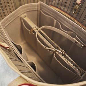 FELT beige insert pocket ORGANIZER Neverfull MM